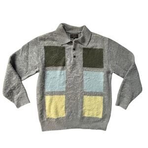 BEAMS PLUS MOHAIR BLEND SWEATER WITH COLLAR SIZE MEDIUM